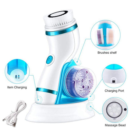Facial Cleansing Brush Massager - thebodyrelief.com 